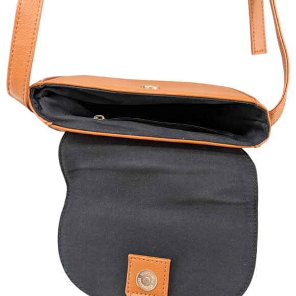 JJ Winters Ivy Crossbody Leather Bag Caramel Brown Purse Adjustable Strap - Picture 8 of 16